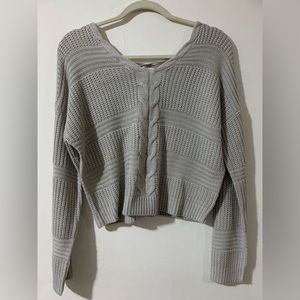 Grey cropped sweater